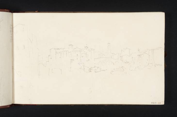Joseph Mallord William Turner, ‘Isola Tiberina, Rome, with the Ponte Cestio’ 1819