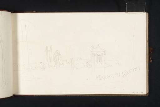 Joseph Mallord William Turner, ‘The Temple of Aesculapius in the Grounds of Villa Borghese, Rome, with the Greek Inscription from its Façade’ 1819