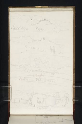 Joseph Mallord William Turner, ‘Four Landscape Sketches on the Road from Rome to Florence; including the Vale of the Clitumnus’ 1819