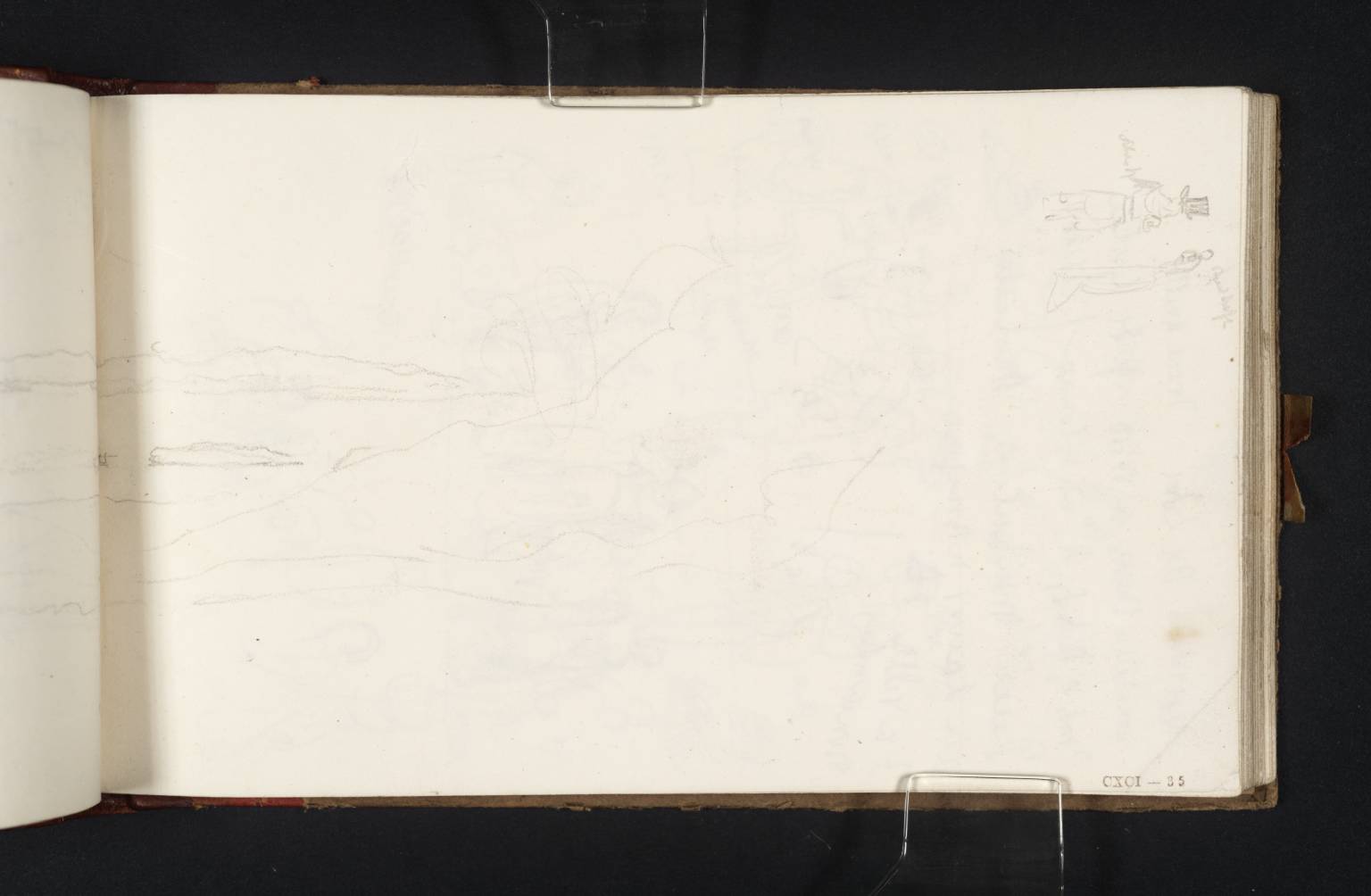 Part of a View of Lake Trasimene; Also Two Figures