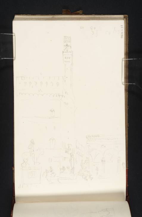 Joseph Mallord William Turner, ‘Piazza della Signoria, Florence, with the Palazzo Vecchio and the Loggia dei Lanzi’ 1819