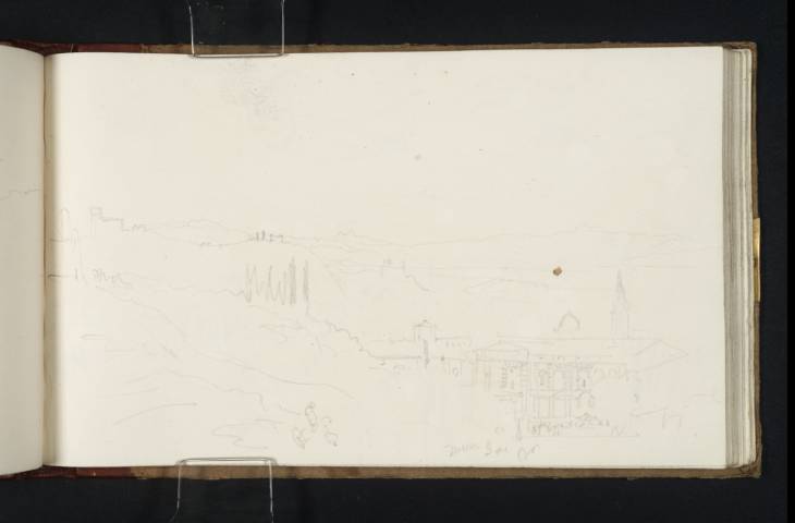 Joseph Mallord William Turner, ‘Palazzo Pitti and the Boboli Gardens, Florence, from Forte Belvedere’ 1819