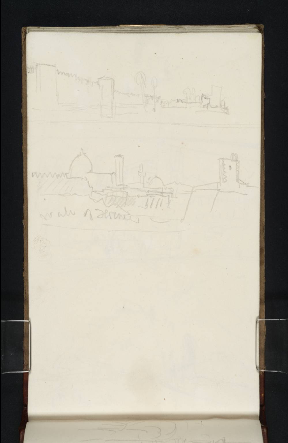 Two Sketches of the Walls of Florence near the Fortezza del Basso