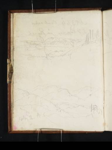 Joseph Mallord William Turner, ‘Two Sketches of Mountainous Landscape; Including One with a Lake’ 1820