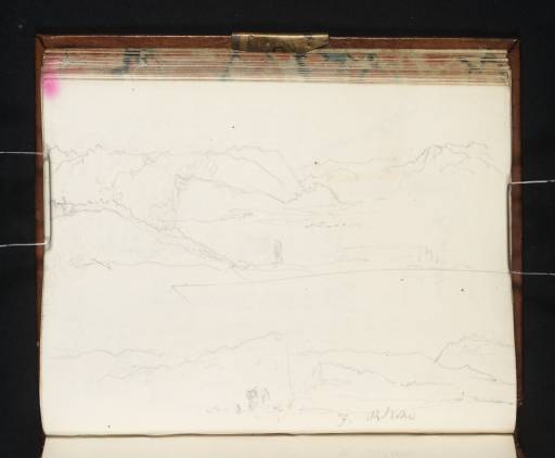 Joseph Mallord William Turner, ‘Views of Distant Mountains, Including One of the River ?Rhone’ 1820