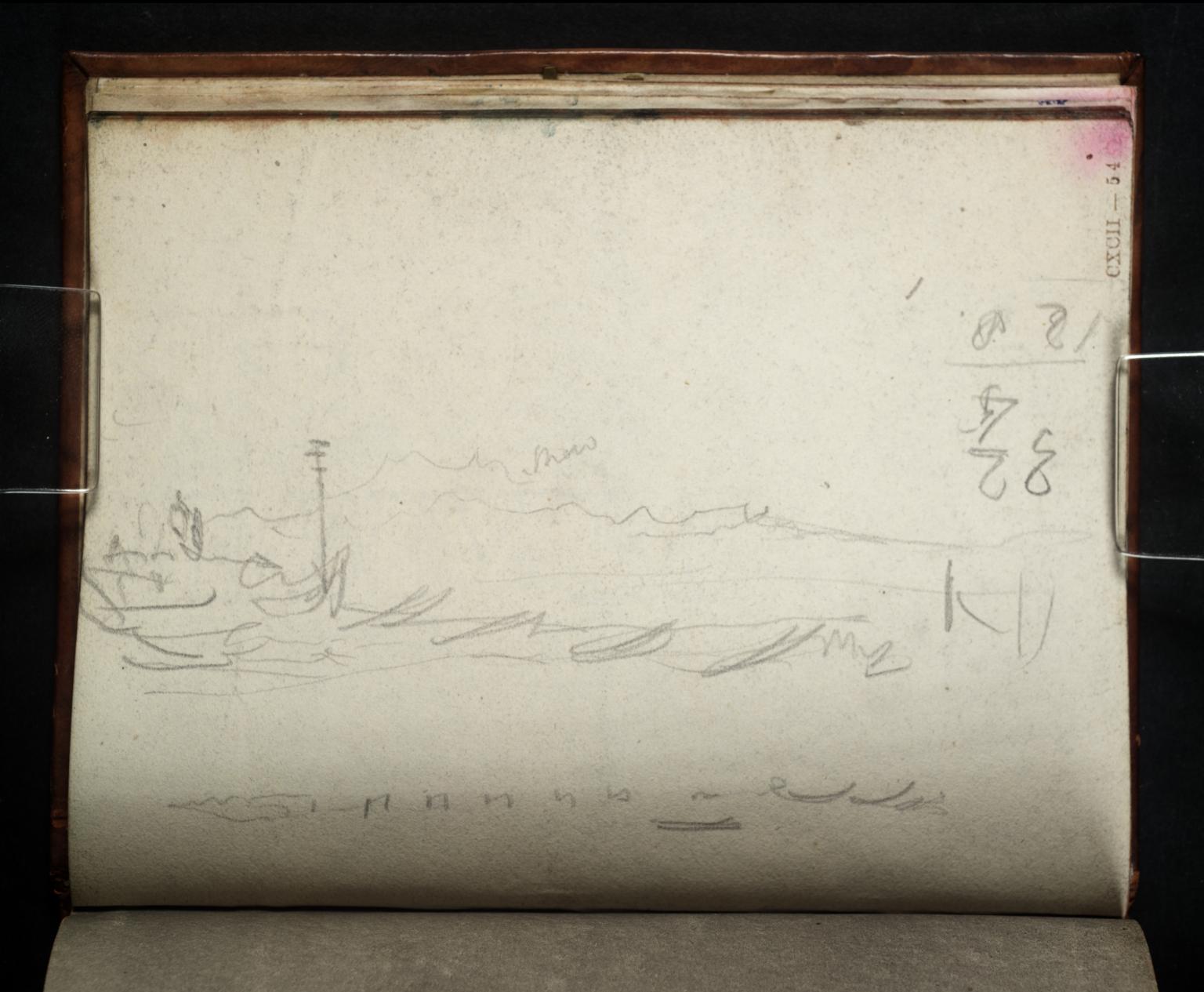 River or Lake, with Snow Covered Peaks in the Distance