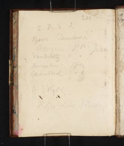 Joseph Mallord William Turner, ‘Inscriptions by Turner; Including ?Notes and Sketches on Paintings’ 1820
