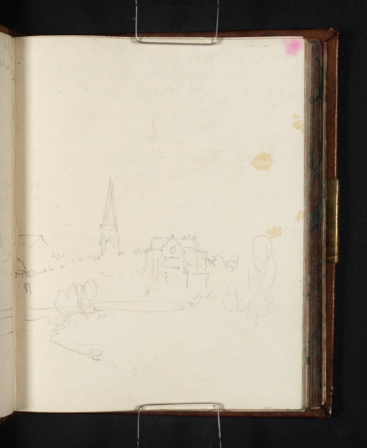 Part of a View of Auxerre, France, from the East, with the Abbey of Saint-Germain