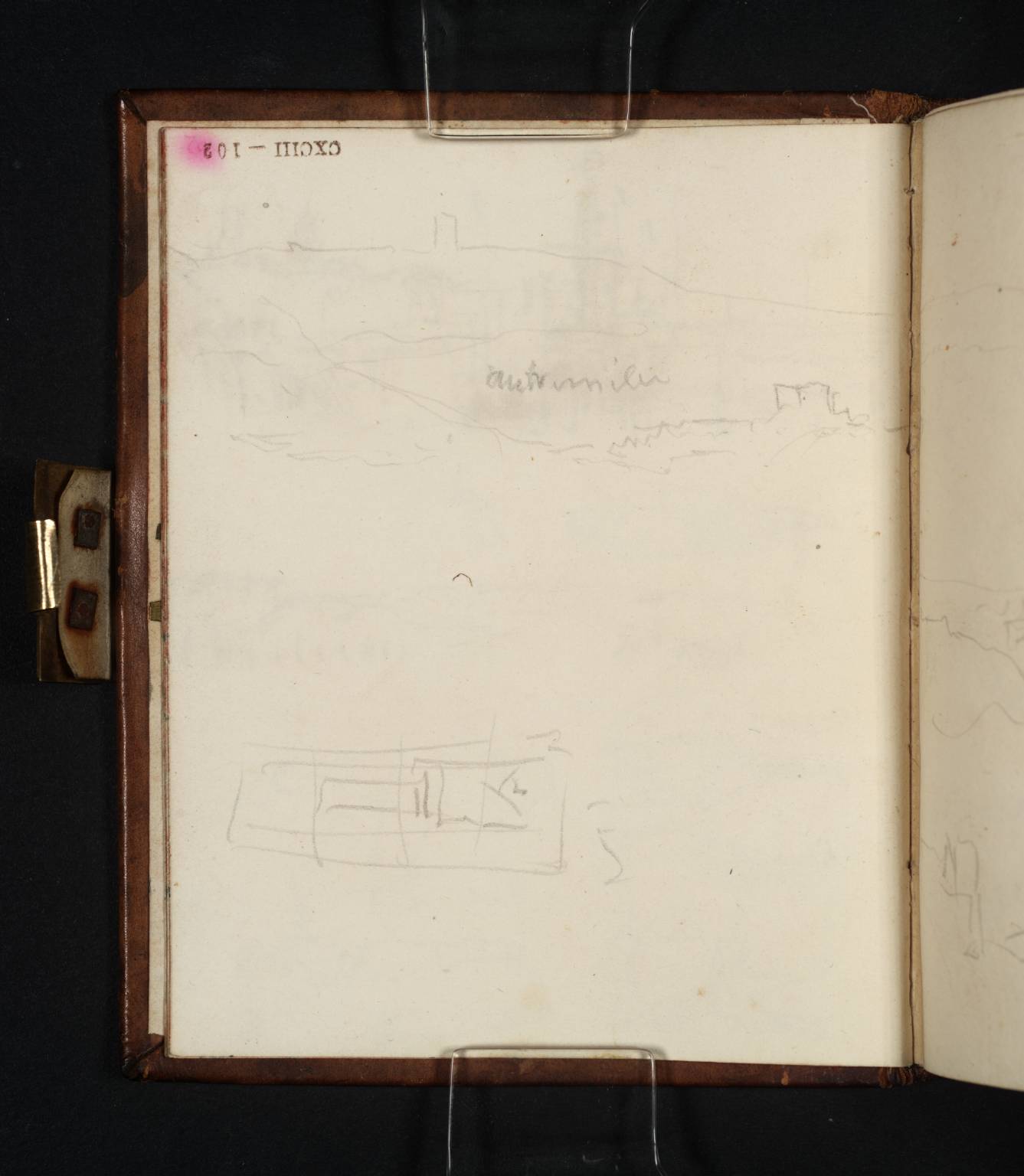 Two Sketches, Including One of a Bay and Headland, ?France