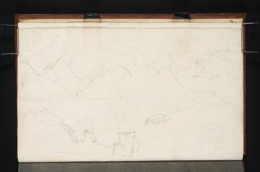 Joseph Mallord William Turner, ‘Three Sketches from the Road Through the Simplon Pass, Including the Old Stockalper Hospice’ 1819