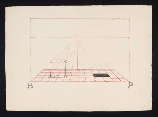 Joseph Mallord William Turner, ‘Lecture Diagram: Perspective Method for a Cube by Jan/Hans Vredeman de Vries’ c.1823-8