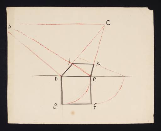 Joseph Mallord William Turner, ‘Lecture Diagram: Perspective Method for a Cube’ c.1816-28