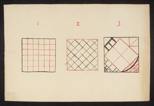Joseph Mallord William Turner, ‘Lecture Diagram: Three Squares, Intersected’ c.1817-28