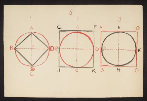 Joseph Mallord William Turner, ‘Lecture Diagram: 'Euclid's Elements of Geometry', Book 4, Propositions 6, 7, and 8’ c.1817-28