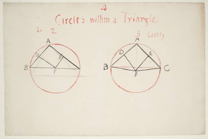 Joseph Mallord William Turner, ‘Lecture Diagram: 'Euclid's Elements of Geometry', Book 4, Proposition 5’ c.1817-28