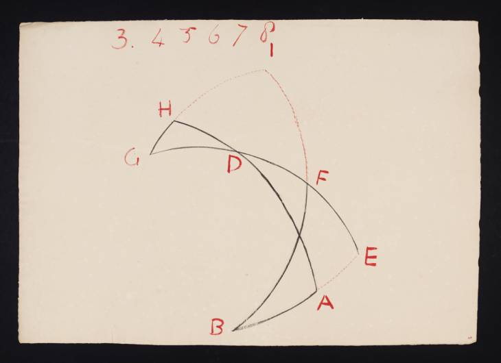 Joseph Mallord William Turner, ‘Lecture Diagram: 'Euclid's Elements of Geometry', Spherical Trigonometry, Propositions 25, 26, 27, 28, 29 and 30’ c.1817-28