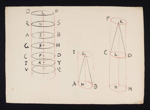 Joseph Mallord William Turner, ‘Lecture Diagram: 'Euclid's Elements of Geometry', Book 12, Propositions 13 and 14’ c.1817-28