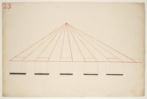 Joseph Mallord William Turner, ‘Lecture Diagram 25: Analysis of the Perspective Representation of a Row of Pillars Parallel and Close to the Picture Plane’ c.1810