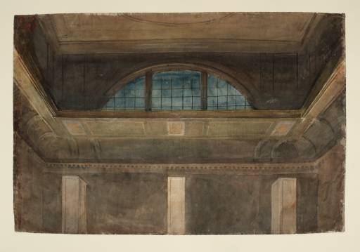Joseph Mallord William Turner, ‘Lecture Diagram 26: Interior of the Great Room at Somerset House, London’ c.1810