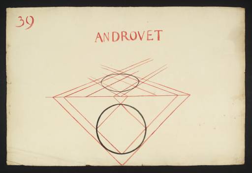 Joseph Mallord William Turner, ‘Lecture Diagram 39: Perspective Method for a Circle (after Jacques Androuet du Cerceau)’ c.1810