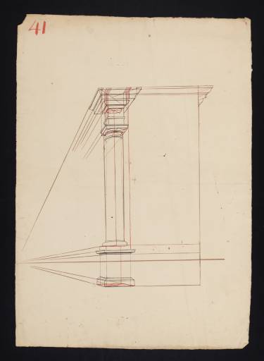 Joseph Mallord William Turner, ‘Lecture Diagram 41: Perspective Construction of a Tuscan Column’ c.1810