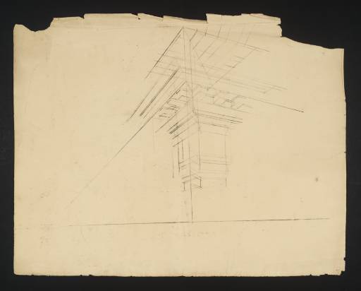 Joseph Mallord William Turner, ‘Tracing of a Perspective Construction of a Tuscan Entablature’ c.1810