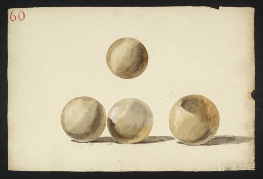 Joseph Mallord William Turner, ‘Lecture Diagram 60: Four Glass Globes’ c.1810