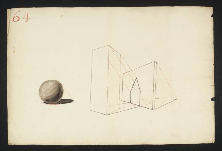 Joseph Mallord William Turner, ‘Lecture Diagram 64: Various Forms with Shadows’ c.1810