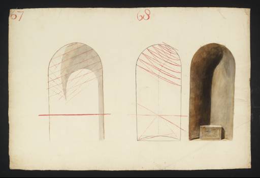 Joseph Mallord William Turner, ‘Lecture Diagram 67/68: Stone Recess with Shadows’ c.1810