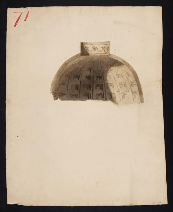 Joseph Mallord William Turner, ‘Lecture Diagram 71: Cupola of a Building’ c.1810