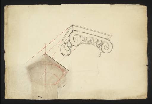 Joseph Mallord William Turner, ‘Lecture Diagram: Perspective Construction of an Ionic Capital’ c.1810