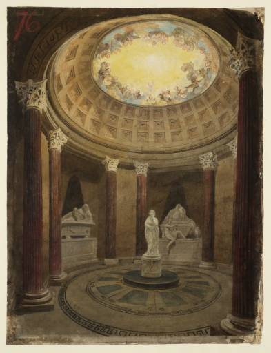 Joseph Mallord William Turner, ‘Lecture Diagram 76: Interior of Brocklesby Mausoleum’ c.1810
