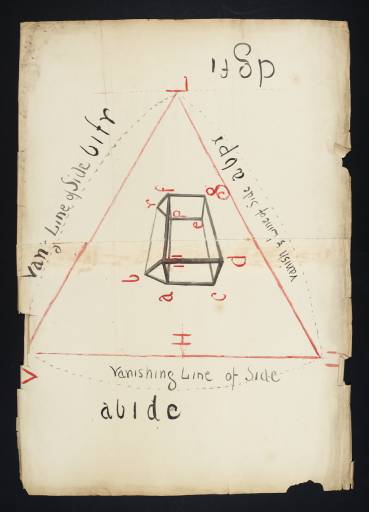 Joseph Mallord William Turner, ‘Lecture Diagram: Building in Perspective with Vanishing Lines’ c.1822-8