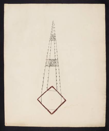 Joseph Mallord William Turner, ‘Lecture Diagram: Salisbury Cathedral Steeple’ c.1812-28