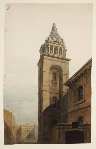 Joseph Mallord William Turner, ‘Lecture Diagram 7: St George's Church, Bloomsbury, London’ c.1810