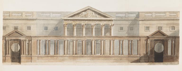 Joseph Mallord William Turner, ‘Lecture Diagram: Carlton House, Pall Mall, London’ c.1810