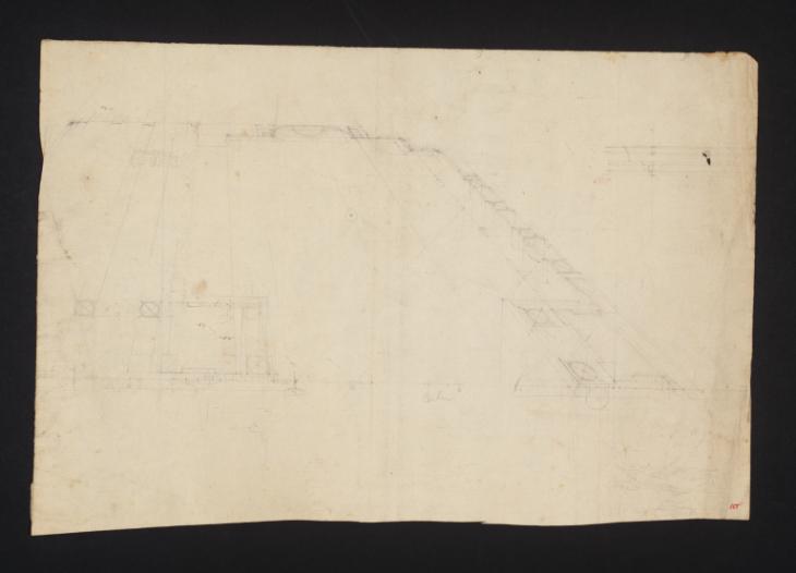 Joseph Mallord William Turner, ‘Perspective Floor Plan of a Large Room with Ionic Columns’ c.1810-28