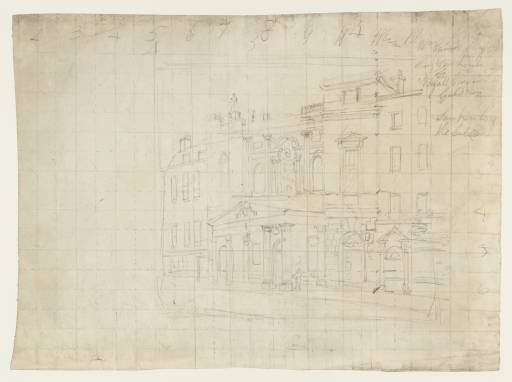 Joseph Mallord William Turner, ‘Study of the Façade of the Oxford Street Pantheon’ 1792