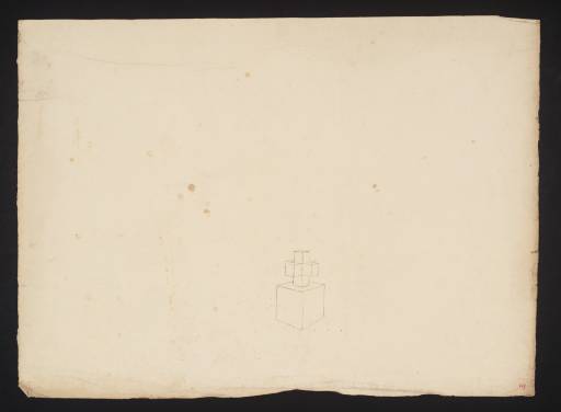 Joseph Mallord William Turner, ‘Tracing of a Perspective Construction of a Cross on a Cube’ c.1810