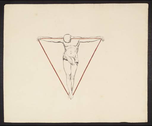 Joseph Mallord William Turner, ‘Lecture Diagram: Crucified Figure within a Triangle’ c.1812-28