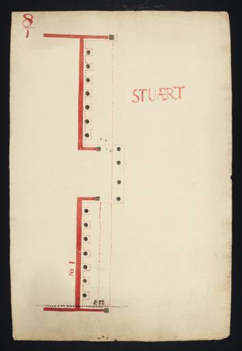 Joseph Mallord William Turner, ‘Lecture Diagram 8/1: Ground Plan of a Stoa or Portico (after James Stuart)’ c.1810