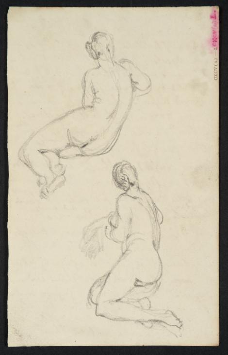 Joseph Mallord William Turner, ‘Studies of a Seated Nude Woman from Two Viewpoints’ c.1818