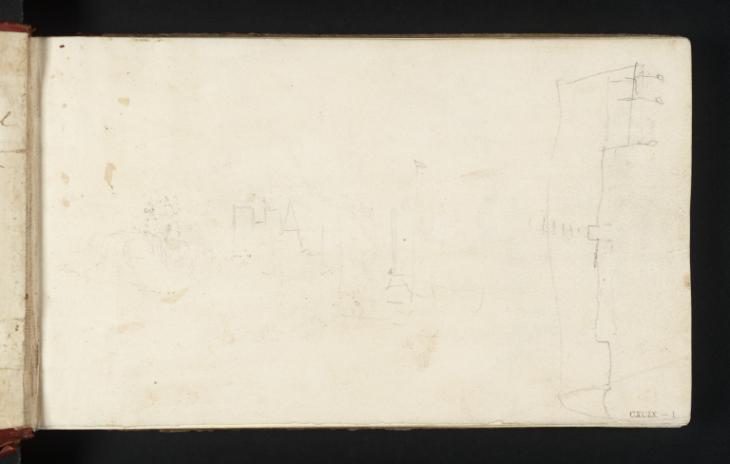 Joseph Mallord William Turner, ‘Castle Towers and Shipping’ c.1821