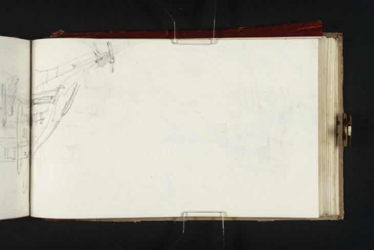 Joseph Mallord William Turner, ‘The Bow and Bowsprit of a Ship of the Line, in Profile’ c.1821