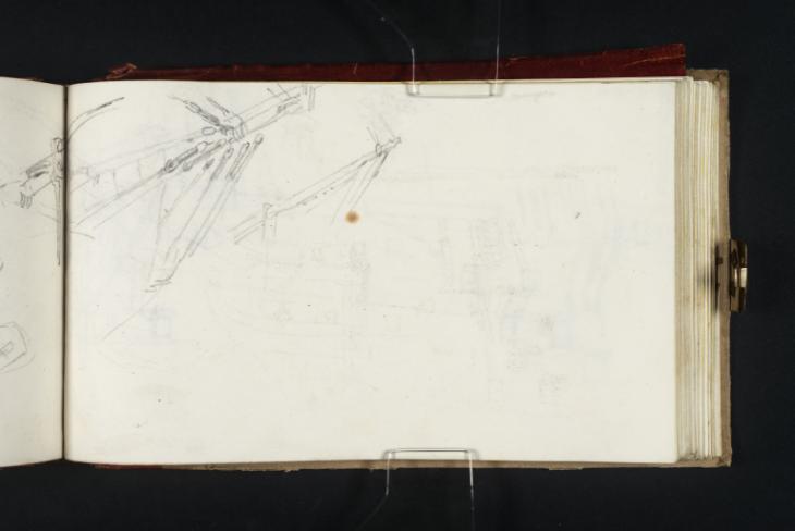 Joseph Mallord William Turner, ‘The Bowsprit and Jib-Boom of a Ship of the Line’ c.1821