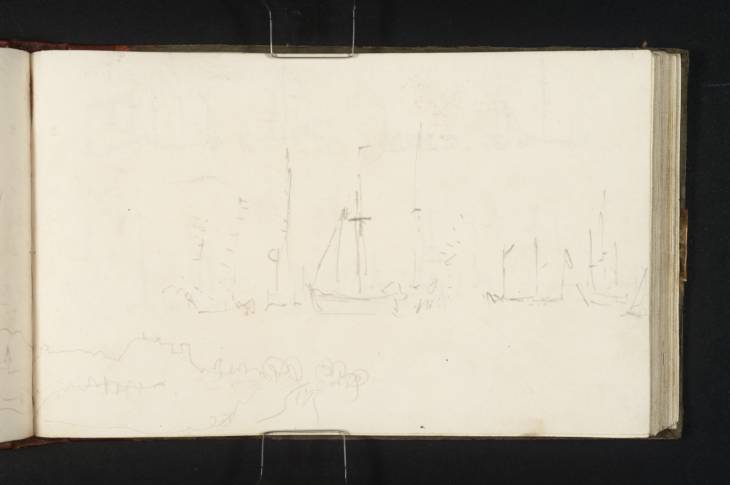 Joseph Mallord William Turner, ‘The Royal Squadron at Anchor; and a View of Edinburgh from Leith’ 1822