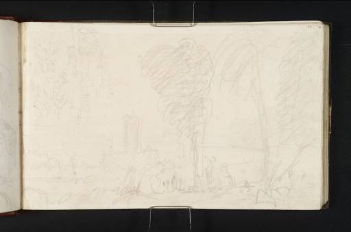 Joseph Mallord William Turner, ‘Composition Study for a Painting; Study of the Sky; and a view of Edinburgh’ 1821-2