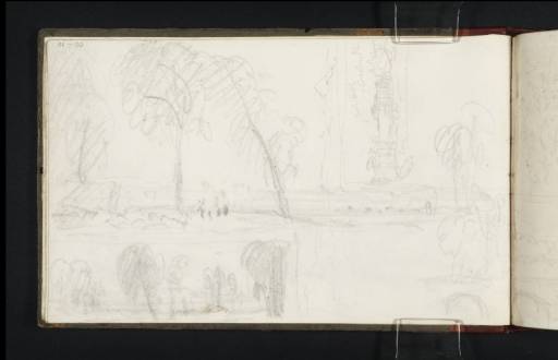 Joseph Mallord William Turner, ‘Composition Studies for a Painting; North Berwick Law; and Caroline Park’ 1821-2