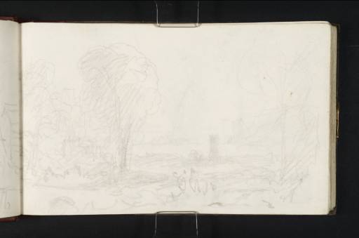 Joseph Mallord William Turner, ‘Landscape, with Bay, Castle and Rocks in Mid-Distance’ 1821-2