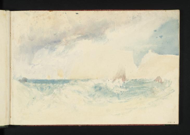 Joseph Mallord William Turner, ‘Seascape, with Fortification on Cliffs in Distance’ c.1822-3